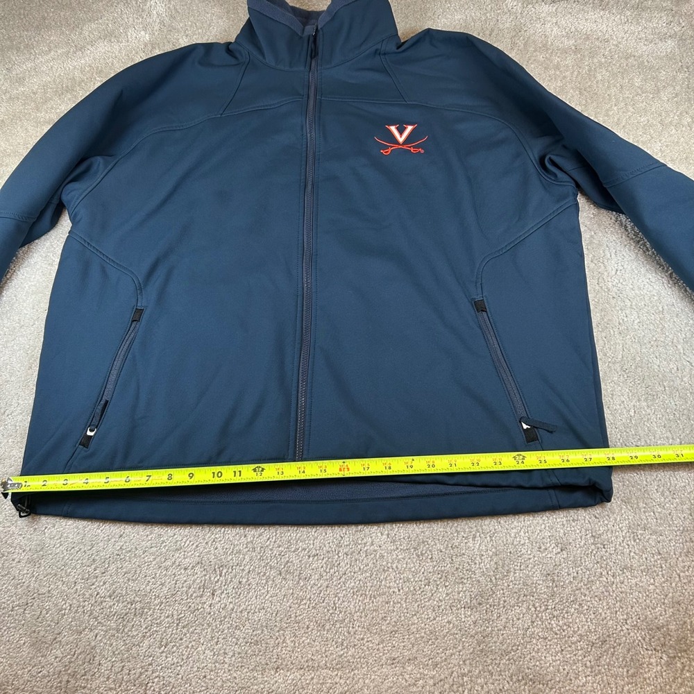 Columbia Softshell Jacket Mens XXL Navy Blue UVA Cavaliers Full Zip Virginia - Picture 13 of 15